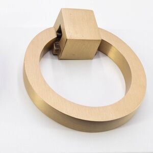 Brass Ring Pull, Drawer Pulls, Handle Finger Pull, Cabinet Hardware - NEW